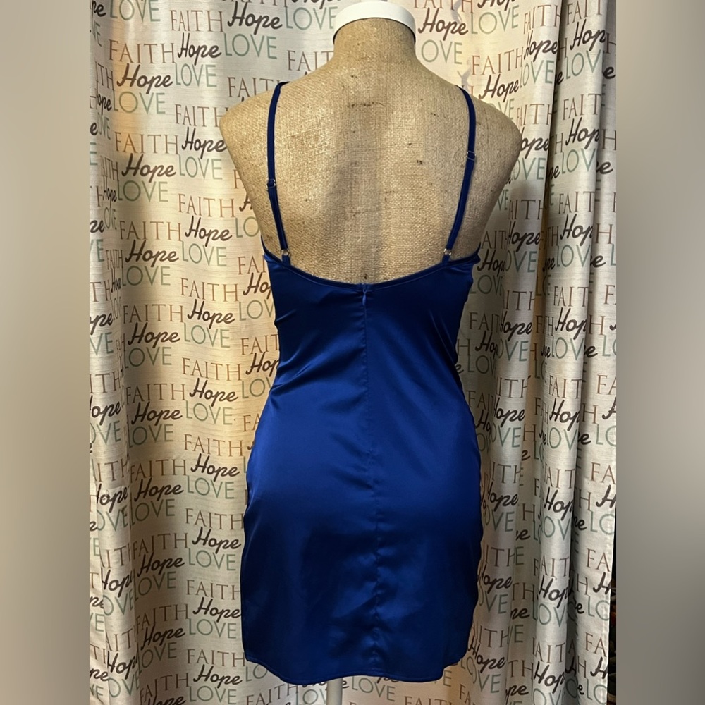 a dark blue dress from shown